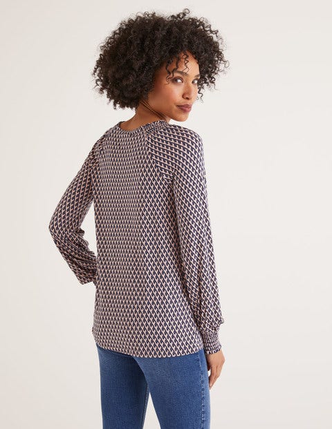 Vicky Jersey Top - Milkshake, Leafy Geo Vicky Jersey Top - Milkshake, Leafy Geo