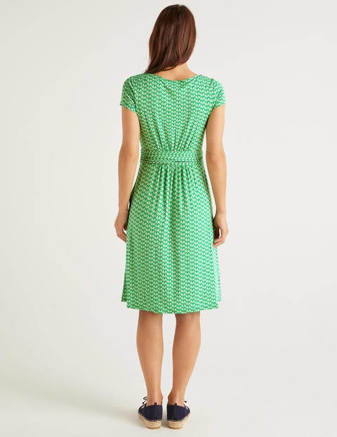 Amelie Jersey Dress - Rich Emerald, Deco Petal Amelie Jersey Dress - Rich Emerald, Deco Petal