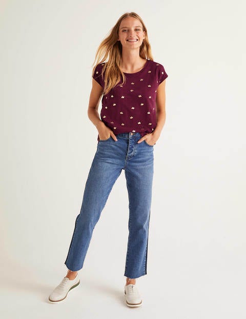 Robyn Jersey Tee - Ruby Ring Dove Foil Robyn Jersey Tee - Ruby Ring Dove Foil