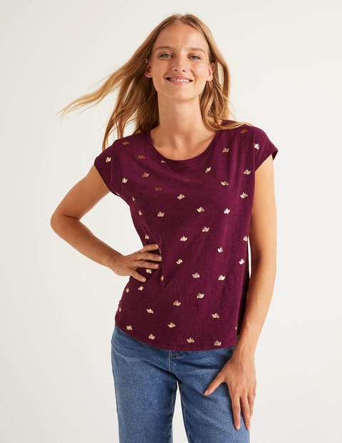 Robyn Jersey Tee - Ruby Ring Dove Foil Robyn Jersey Tee - Ruby Ring Dove Foil