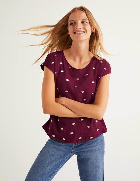 Robyn Jersey Tee - Ruby Ring Dove Foil Robyn Jersey Tee - Ruby Ring Dove Foil