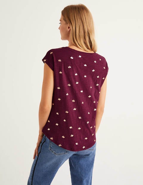 Robyn Jersey Tee - Ruby Ring Dove Foil Robyn Jersey Tee - Ruby Ring Dove Foil