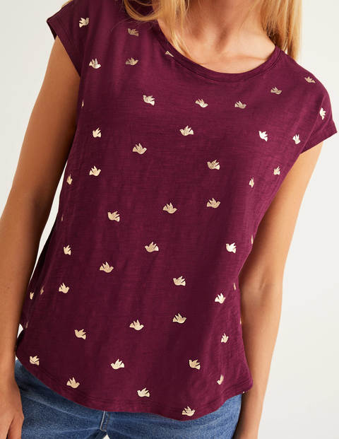 Robyn Jersey Tee - Ruby Ring Dove Foil Robyn Jersey Tee - Ruby Ring Dove Foil