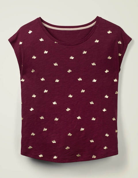 Robyn Jersey Tee - Ruby Ring Dove Foil Robyn Jersey Tee - Ruby Ring Dove Foil