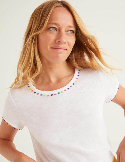 Charlie Jersey T-Shirt - White Charlie Jersey T-Shirt - White