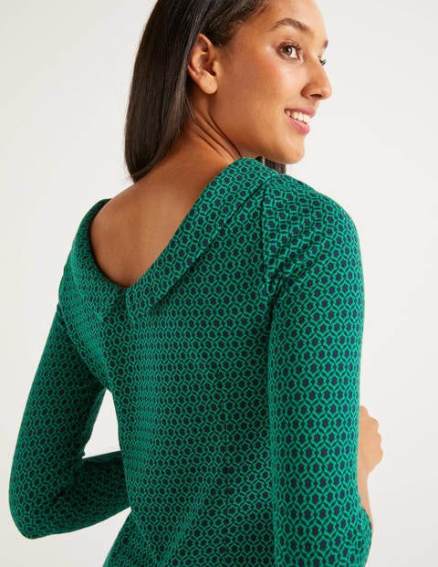 Bessie Jacquard Top - Highland Green Ornamental Tile Bessie Jacquard Top - Highland Green Ornamental Tile
