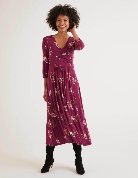 Francesca Jersey Midi Dress - Ruby Ring, Country Posy Francesca Jersey Midi Dress - Ruby Ring, Country Posy