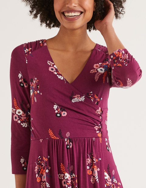 Francesca Jersey Midi Dress - Ruby Ring, Country Posy Francesca Jersey Midi Dress - Ruby Ring, Country Posy