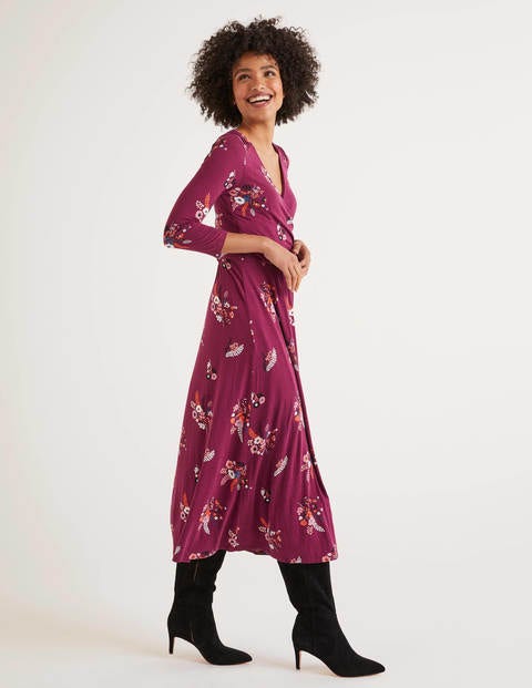 Francesca Jersey Midi Dress - Ruby Ring, Country Posy Francesca Jersey Midi Dress - Ruby Ring, Country Posy