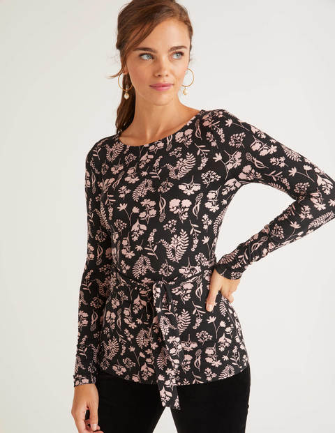 Bernadette Jersey Top - Black, Botany Study Bernadette Jersey Top - Black, Botany Study