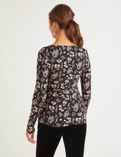 Bernadette Jersey Top - Black, Botany Study Bernadette Jersey Top - Black, Botany Study