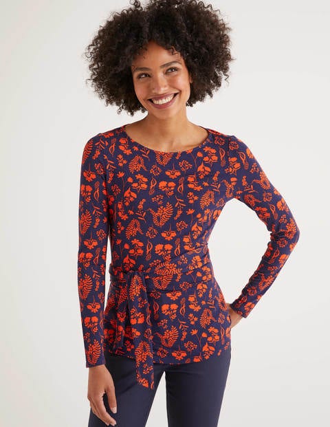 Bernadette Jersey Top - Navy, Botany Study Bernadette Jersey Top - Navy, Botany Study