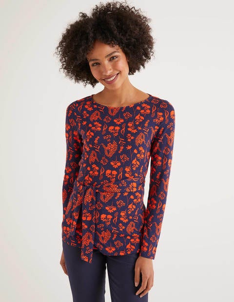 Bernadette Jersey Top - Navy, Botany Study Bernadette Jersey Top - Navy, Botany Study