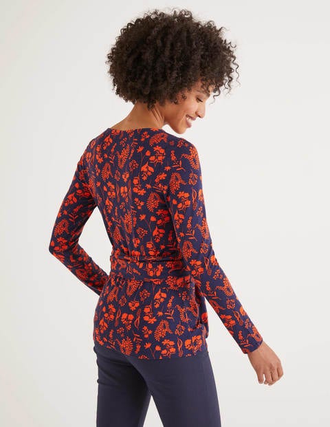 Bernadette Jersey Top - Navy, Botany Study Bernadette Jersey Top - Navy, Botany Study