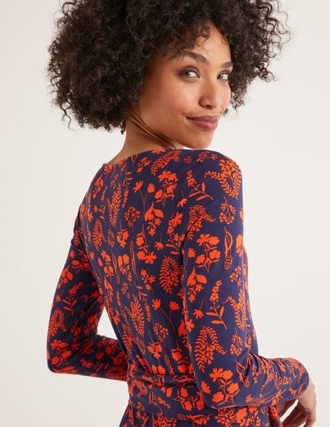 Bernadette Jersey Top - Navy, Botany Study Bernadette Jersey Top - Navy, Botany Study