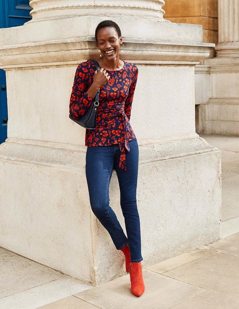 Bernadette Jersey Top - Navy, Botany Study Bernadette Jersey Top - Navy, Botany Study