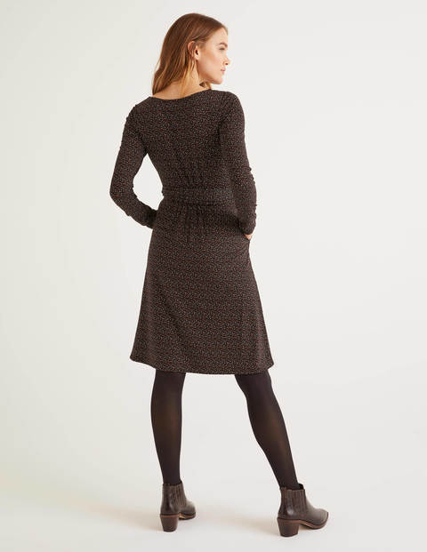 Abigail Jersey Dress - Black Confetti Spot Abigail Jersey Dress - Black Confetti Spot