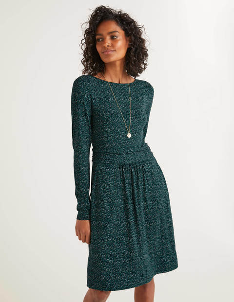 Abigail Jersey Dress - Midnight Garden, Confetti Dot Abigail Jersey Dress - Midnight Garden, Confetti Dot