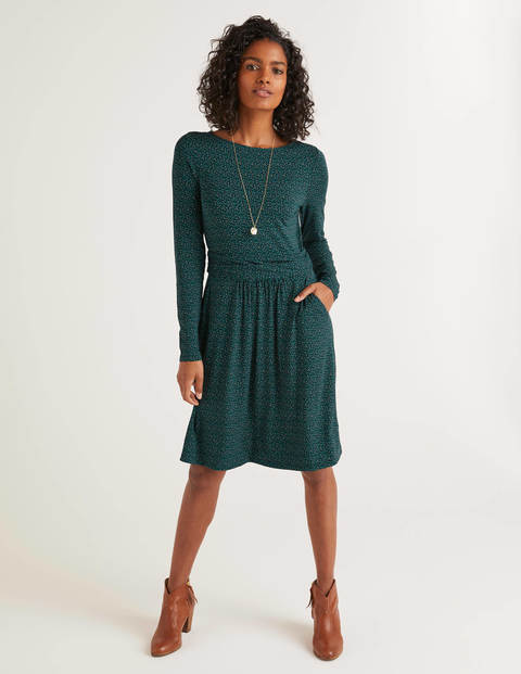 Abigail Jersey Dress - Midnight Garden, Confetti Dot Abigail Jersey Dress - Midnight Garden, Confetti Dot