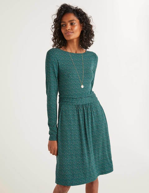 Abigail Jersey Dress - Midnight Garden, Confetti Dot Abigail Jersey Dress - Midnight Garden, Confetti Dot