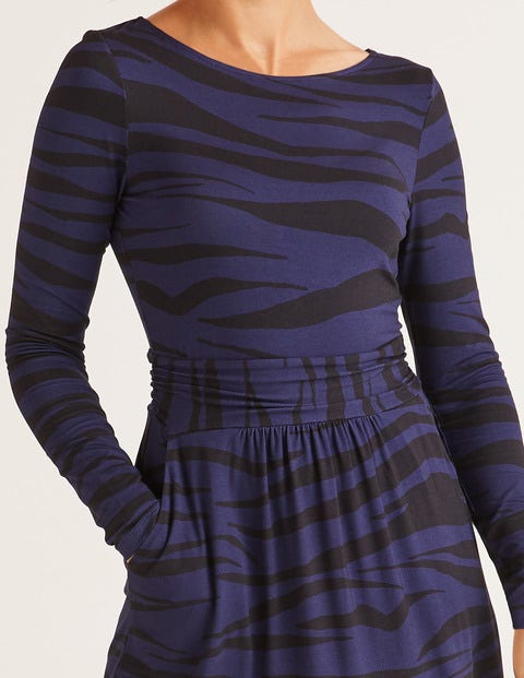 Abigail Jersey Dress - Navy Zebra Abigail Jersey Dress - Navy Zebra