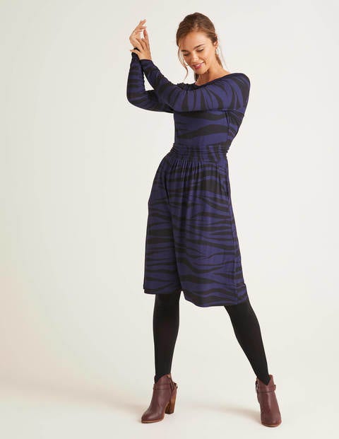 Abigail Jersey Dress - Navy Zebra Abigail Jersey Dress - Navy Zebra