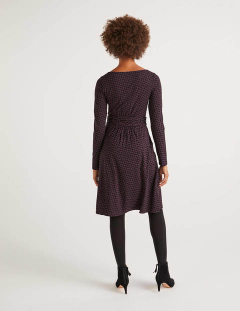 Abigail Jersey Dress - Fig Maple Leaf Abigail Jersey Dress - Fig Maple Leaf