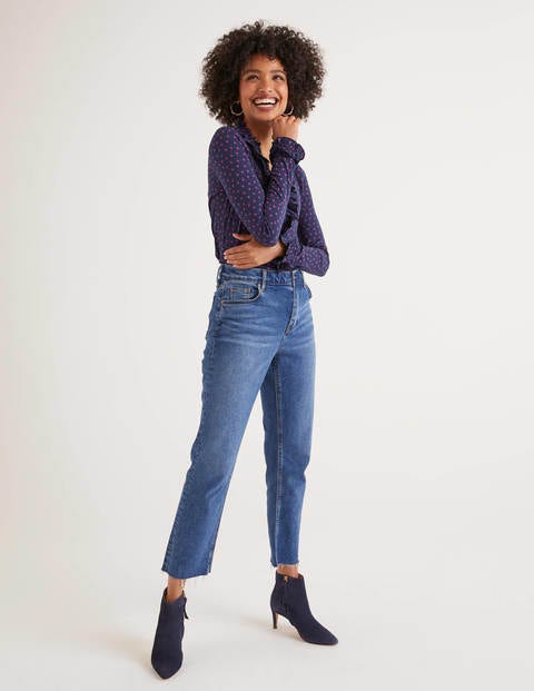 Alberta Jersey Shirt - Navy, Country Ditsy Alberta Jersey Shirt - Navy, Country Ditsy