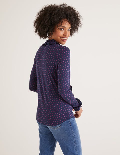 Alberta Jersey Shirt - Navy, Country Ditsy Alberta Jersey Shirt - Navy, Country Ditsy