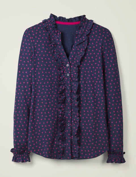 Alberta Jersey Shirt - Navy, Country Ditsy Alberta Jersey Shirt - Navy, Country Ditsy