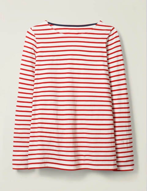 Long Sleeve Breton - Ivory/Post Box Red Long Sleeve Breton - Ivory/Post Box Red