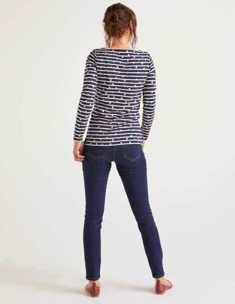 Long Sleeve Breton - Navy/Ivory Rose Gold Dot Long Sleeve Breton - Navy/Ivory Rose Gold Dot