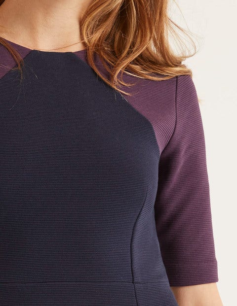 Poppy Ottoman Dress - Navy/Fig Poppy Ottoman Dress - Navy/Fig