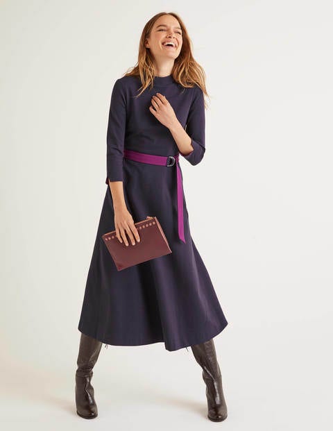 Nerissa Ponte Dress - Navy/Beetroot Nerissa Ponte Dress - Navy/Beetroot