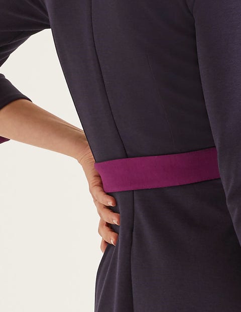 Nerissa Ponte Dress - Navy/Beetroot Nerissa Ponte Dress - Navy/Beetroot