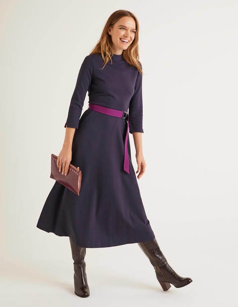 Nerissa Ponte Dress - Navy/Beetroot Nerissa Ponte Dress - Navy/Beetroot