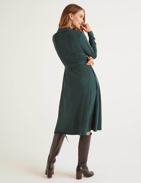 Susannah Jersey Shirt Dress - Midnight Garden Susannah Jersey Shirt Dress - Midnight Garden