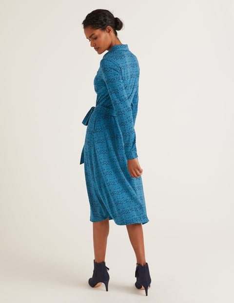 Susannah Jersey Shirt Dress - Baltic, Moondot Susannah Jersey Shirt Dress - Baltic, Moondot