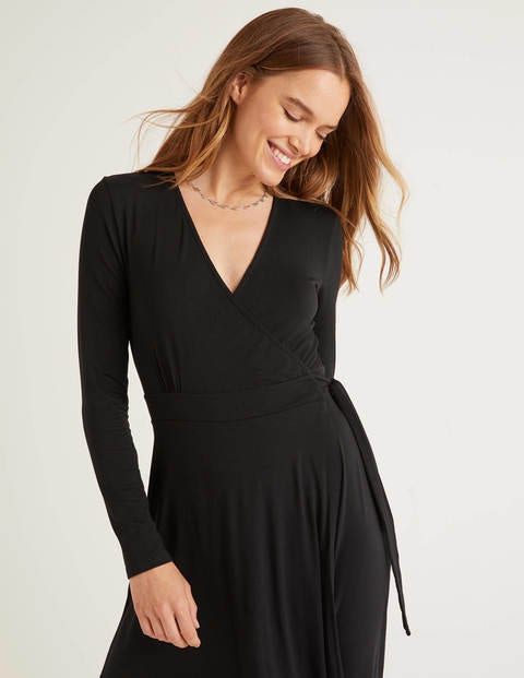 boden black wrap dress