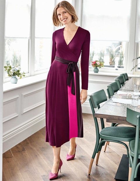 Laurie Jersey Dress - Beetroot Multi Laurie Jersey Dress - Beetroot Multi