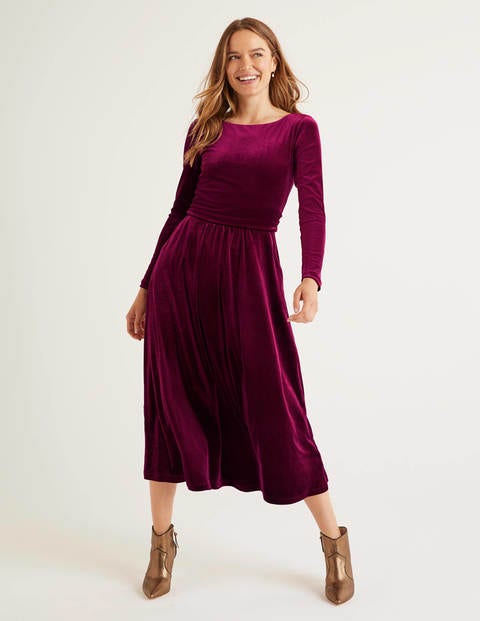 Lois Velvet Dress - Beetroot Lois Velvet Dress - Beetroot