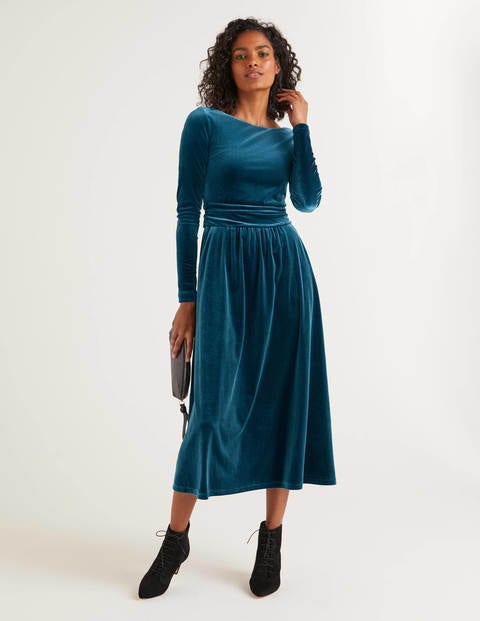 Lois Velvet Dress - Baltic Lois Velvet Dress - Baltic