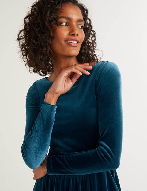 Lois Velvet Dress - Baltic Lois Velvet Dress - Baltic