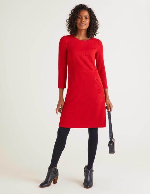 Agnes Jacquard Dress - Poinsettia Agnes Jacquard Dress - Poinsettia