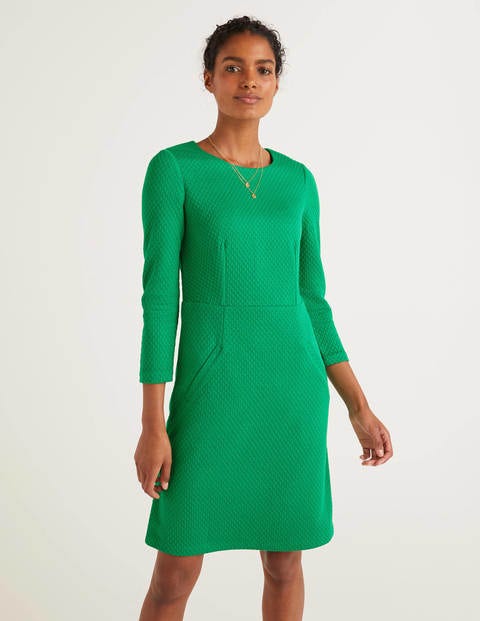 Agnes Jacquard Dress - Highland Green Agnes Jacquard Dress - Highland Green