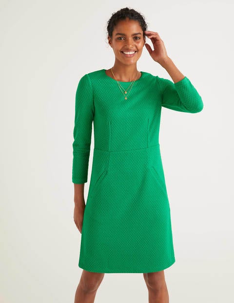 Agnes Jacquard Dress - Highland Green Agnes Jacquard Dress - Highland Green