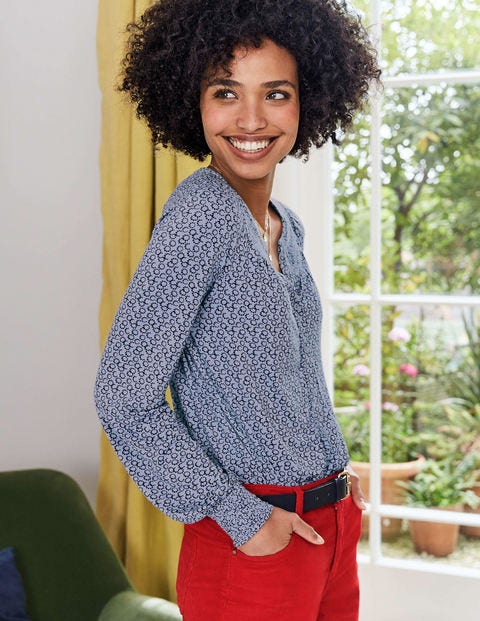 Alba Jersey Shirt - River/Navy, Sweet Petal Alba Jersey Shirt - River/Navy, Sweet Petal