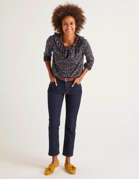 Catriona Jersey Top - French Navy, Crown Ditsy Catriona Jersey Top - French Navy, Crown Ditsy
