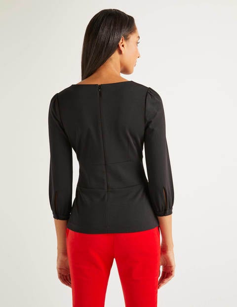 Josephine Ponte Top - Black Josephine Ponte Top - Black