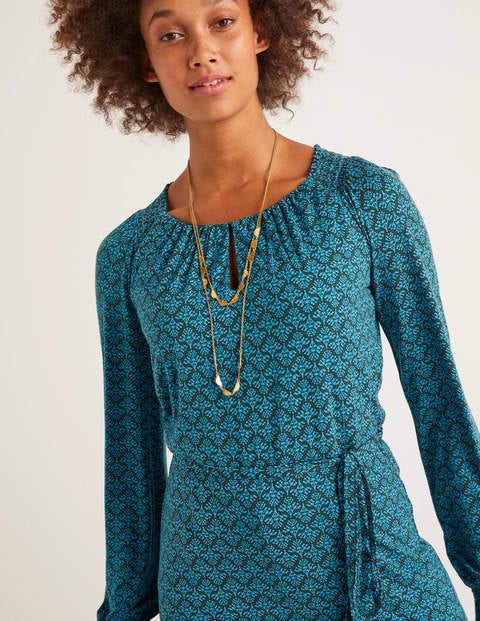 Clementine Jersey Tunic - Midnight Garden, Poppyseed Bud Clementine Jersey Tunic - Midnight Garden, Poppyseed Bud